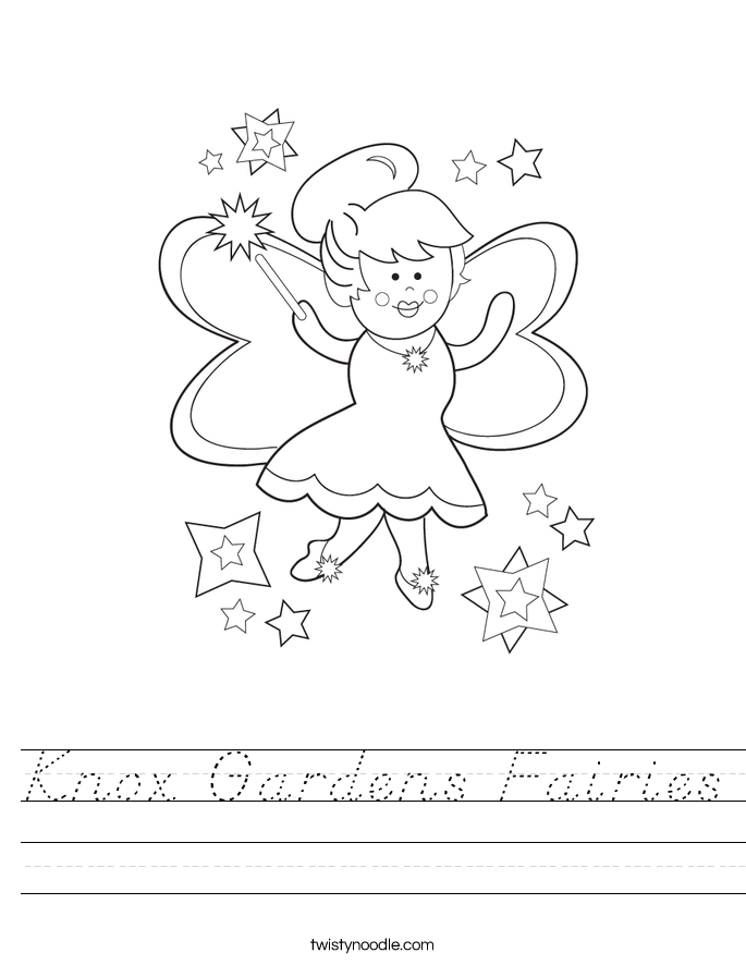 Knox Gardens Fairies Worksheet