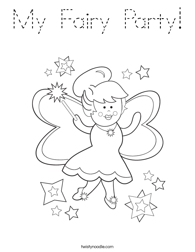 My Fairy Party! Coloring Page