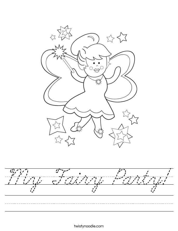 My Fairy Party! Worksheet