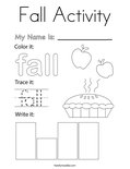 Fall Activity Coloring Page