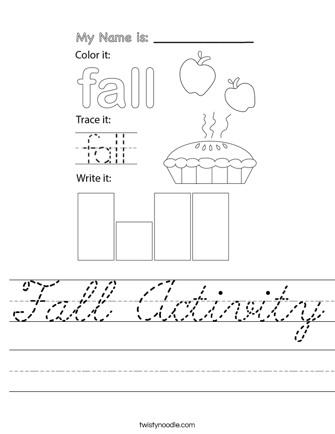 Fall Activity Worksheet