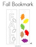 Fall Bookmark Coloring Page