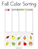 Fall Color Sorting Coloring Page