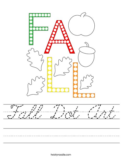 Fall Do-A-Dot Worksheet