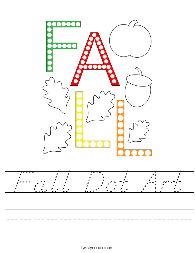 Fall Dot Art Worksheet