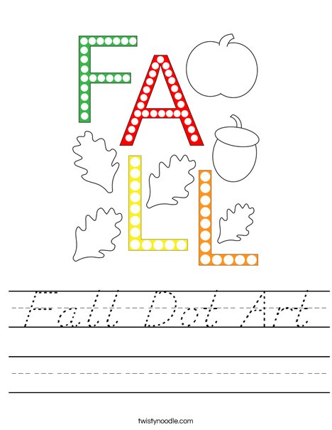 Fall Do-A-Dot Worksheet