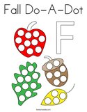 Fall Do-A-Dot Coloring Page