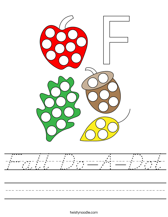 Fall Do-A-Dot Worksheet
