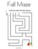 Fall Maze Coloring Page