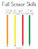 Fall Scissor Skills Coloring Page