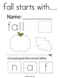 fall starts with Coloring Page