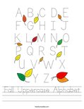 Fall Uppercase Alphabet Worksheet