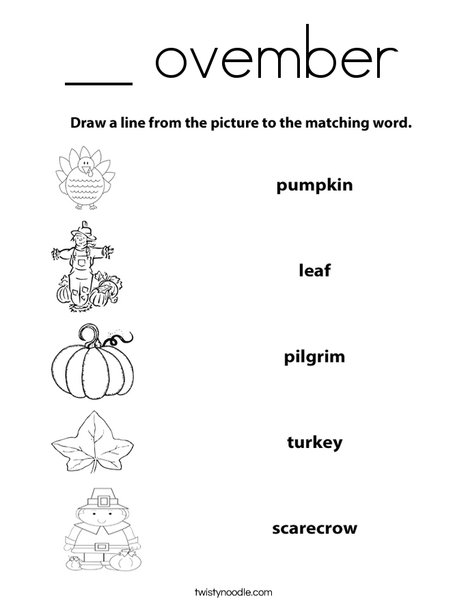Fall Worksheet Coloring Page
