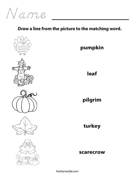 Fall Worksheet Coloring Page