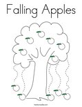 Falling Apples Coloring Page