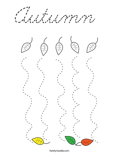 Falling Leaves Coloring Page