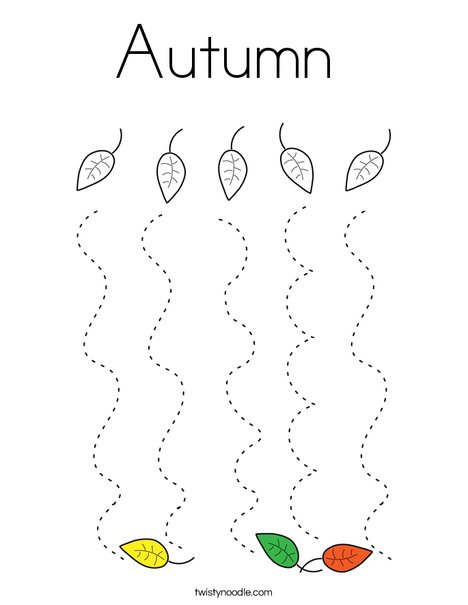 Falling Leaves Coloring Page