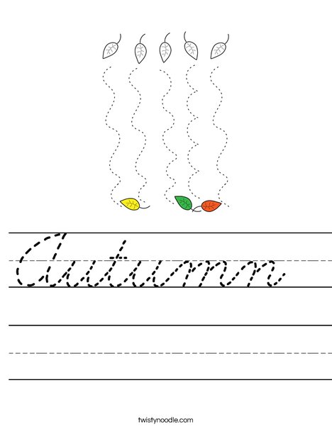 Falling Leaves Worksheet