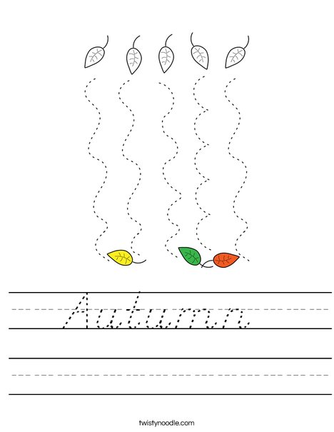 Falling Leaves Worksheet