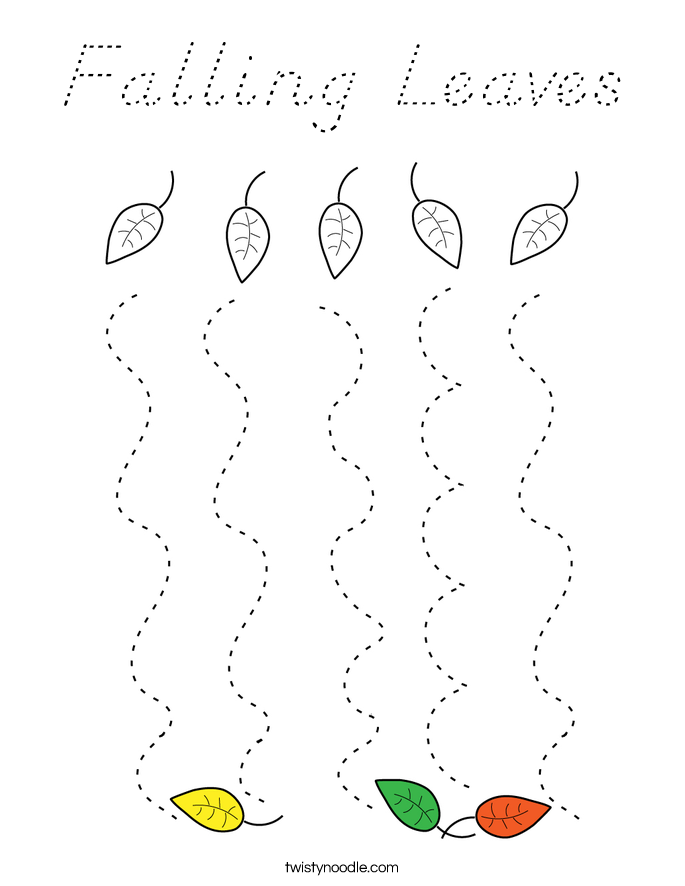 Falling Leaves Coloring Page