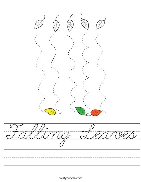 Falling Leaves Worksheet