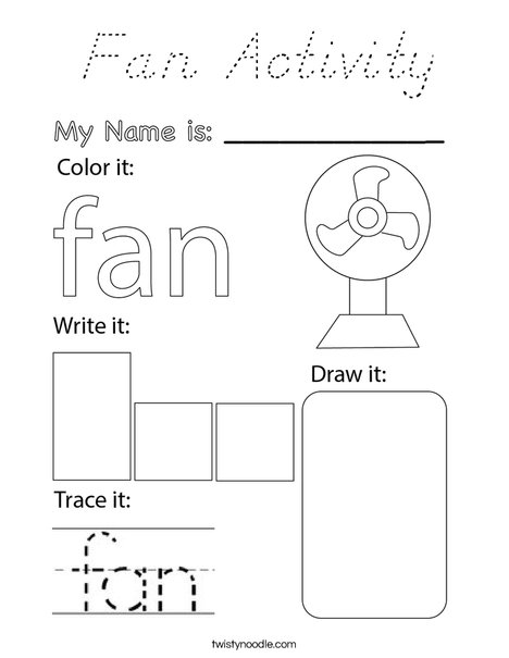 Fan Activity Coloring Page