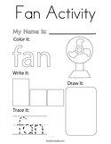 Fan Activity Coloring Page