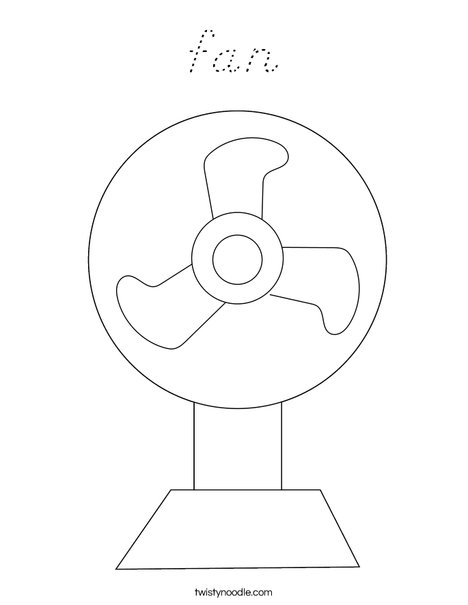 Fan Coloring Page