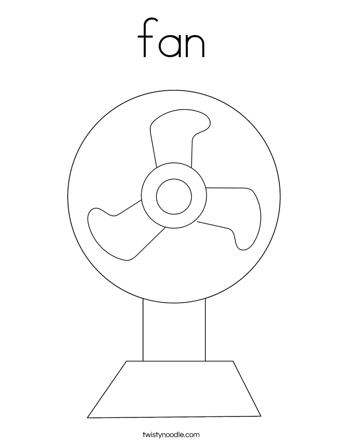 fan Coloring Page