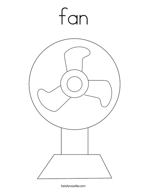 Fan Coloring Page
