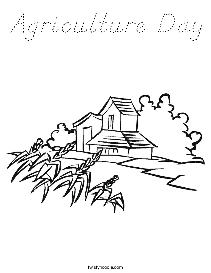 Agriculture Day Coloring Page