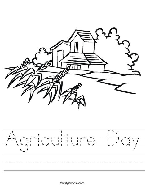 Agriculture Day Worksheet - Twisty Noodle