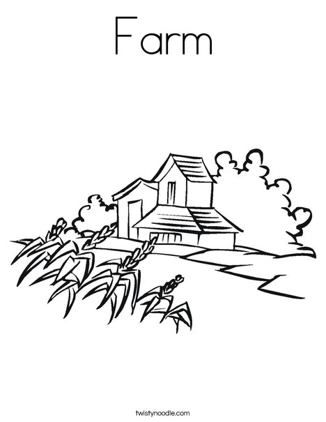 Farm Coloring Page - Twisty Noodle