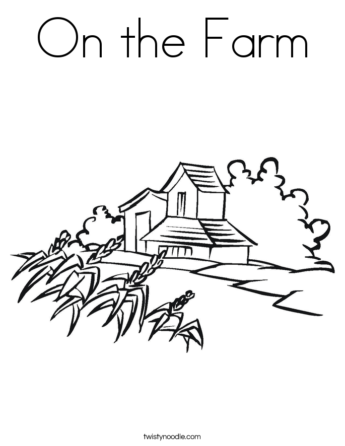 On the Farm Coloring Page