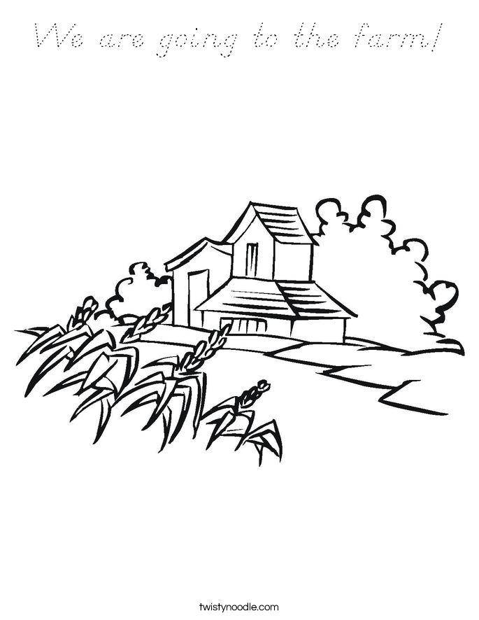 We are going to the farm! Coloring Page