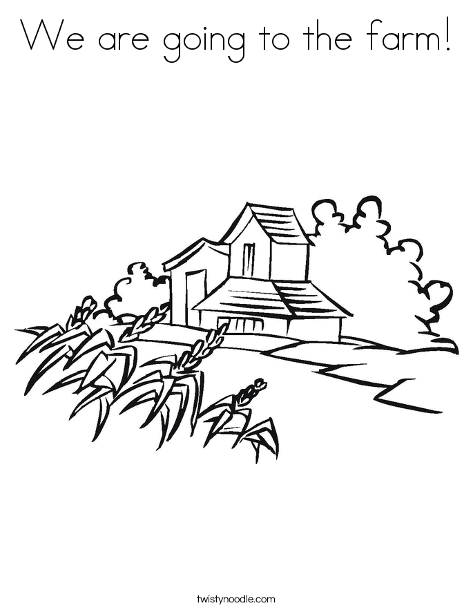 We are going to the farm Coloring Page - Twisty Noodle