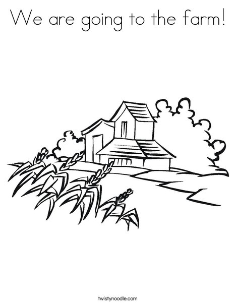 We are going to the farm Coloring Page - Twisty Noodle