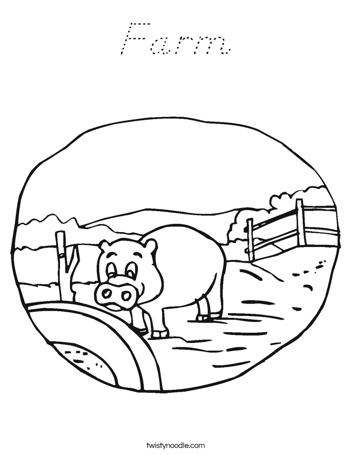 Farm Coloring Page