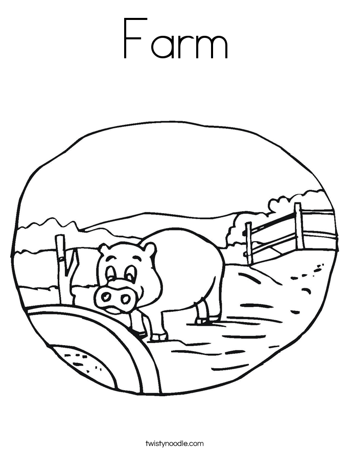 Farm Coloring Page