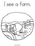 I see a farm.Coloring Page