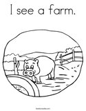 I see a farm Coloring Page