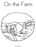 On the Farm Coloring Page