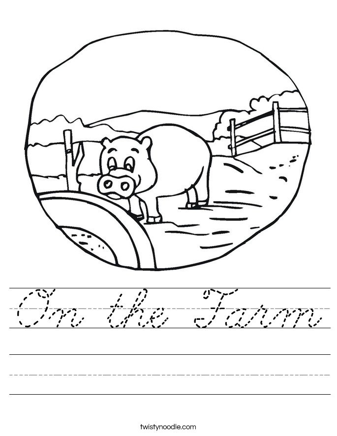 On the Farm Worksheet