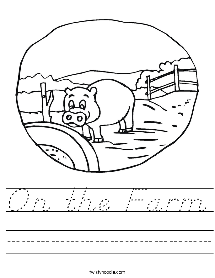 On the Farm Worksheet