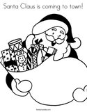 Santa Claus is coming to town Coloring Page