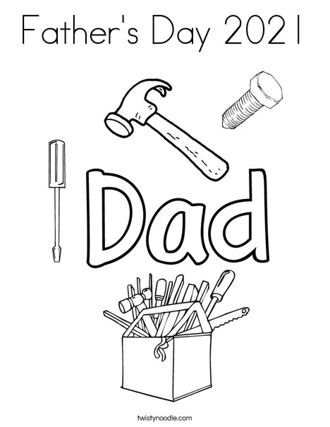 Father S Day 2021 Coloring Page Twisty Noodle