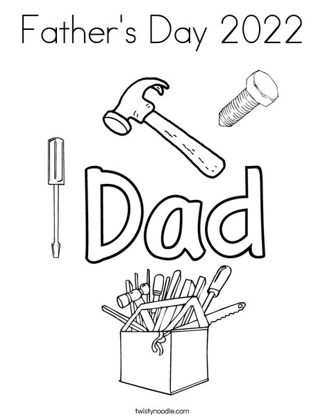 Father's Day 2016 Coloring Page