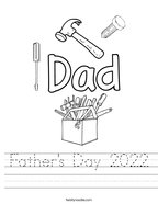 Father's Day 2022 Handwriting Sheet