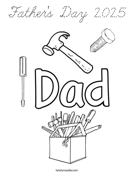 Father's Day 2016 Coloring Page