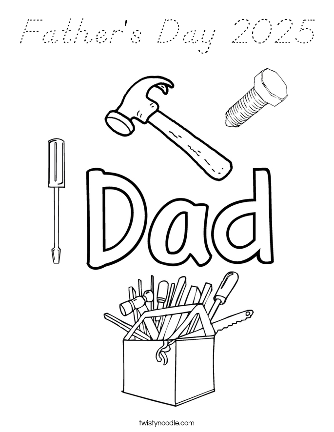 Father's Day 2025 Coloring Page